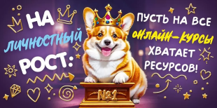 Конверты для денег, На личностный рост (корги в короне), 10 шт.