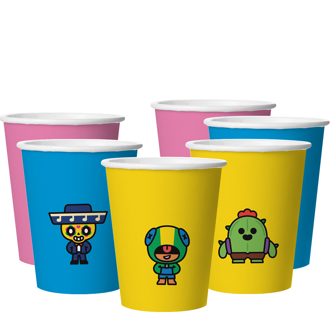 Стаканы (250 мл) Game Party, Команда бойцов, 6 шт.