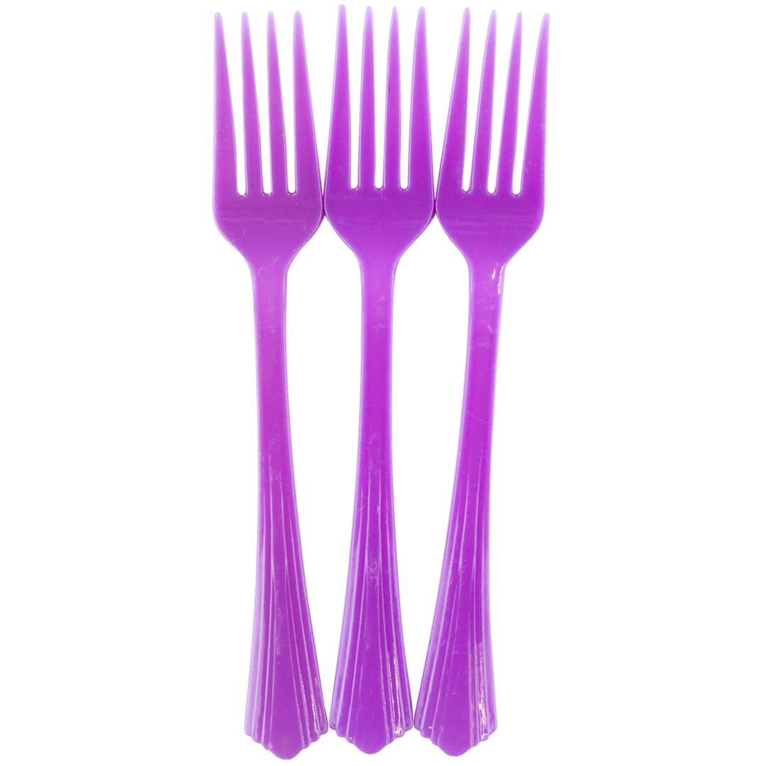 Вилки, Премиум, Сиреневый, 17 см, 10 шт. в упак. 
