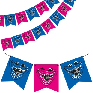 Гирлянда Флажки, Зубастики, 300 см, 1 шт.