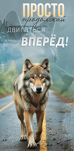 Конверты для денег, Просто продолжай (волк), 10 шт.