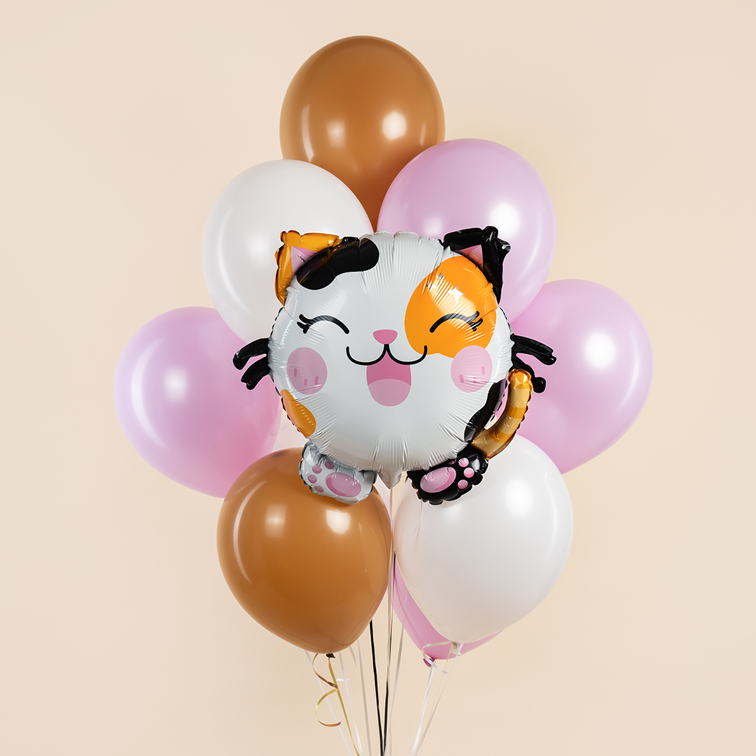 Шар (23''/58 см) Фигура, Счастливый котик, 1 шт.