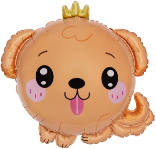 Шар (23''/58 см) Фигура, Песик в короне, 1 шт.