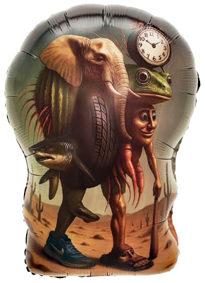 Шар (24''/61 см) Фигура, Мемы, Дизайн №1, 1 шт.