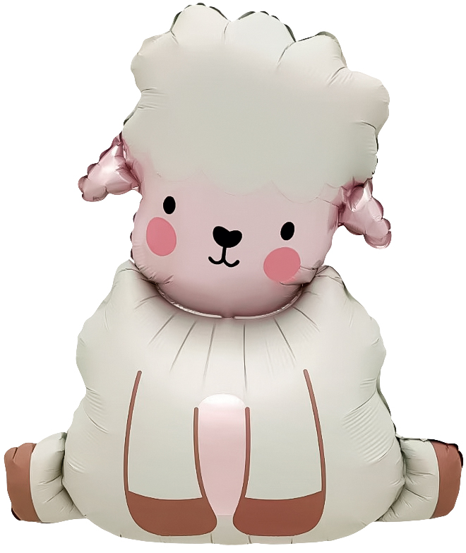 Шар (30''/76 см) Фигура, Милая овечка, Сатин, 1 шт.