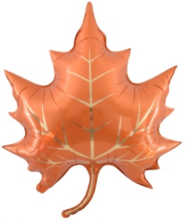 Шар (28''/71 см) Фигура, Кленовый лист, Оранжевый, 1 шт.