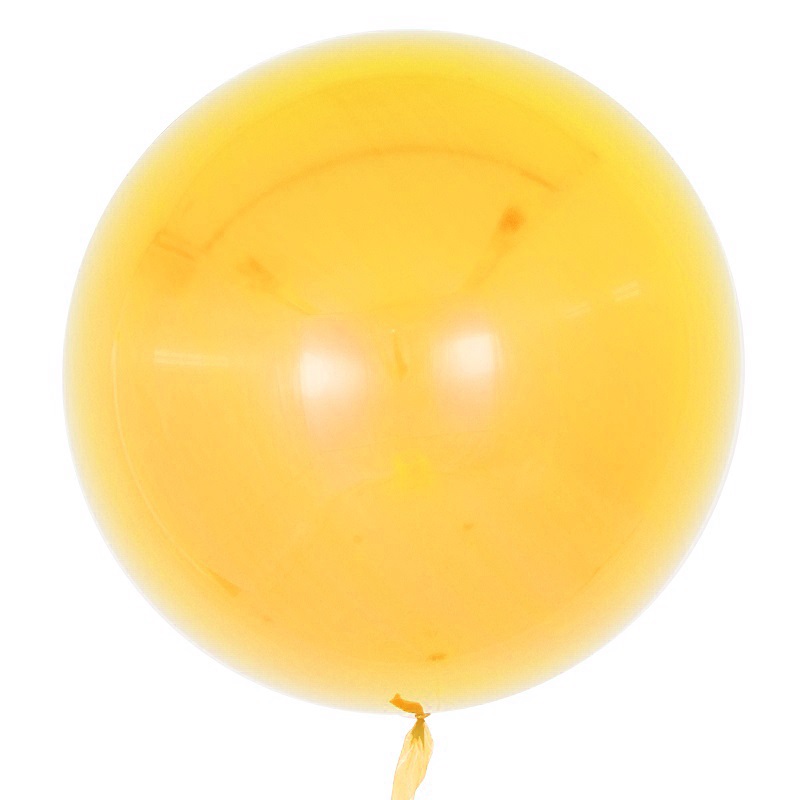 Шар (18''/46 см) Сфера, Deco Bubble, Желтый, Глянец, 1 шт.