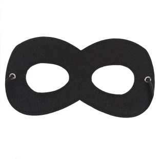 Маска карнавальная, из фетра, Супергерой, Черный, 17*9 см, 1 шт. 