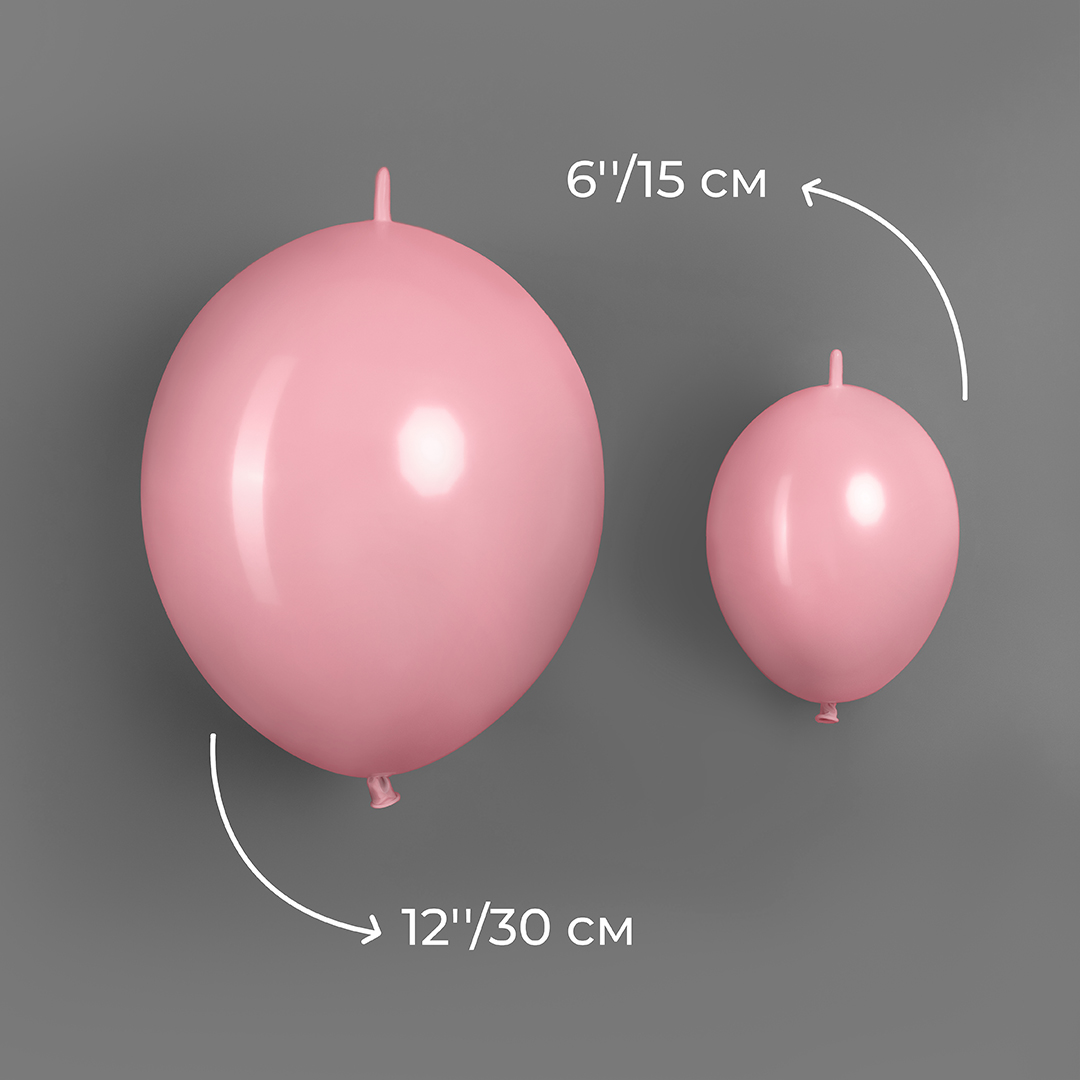 Шар (6''/15 см) Линколун, Светло-розовый, пастель, 100 шт.