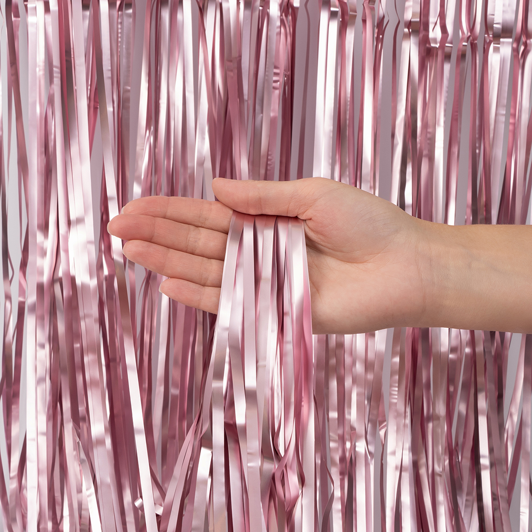 Занавес Дождик Розовый, Матовый металл, 100*200 см, 1 шт.