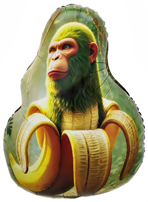 Шар (29''/74 см) Фигура, Горилла, 1 шт.