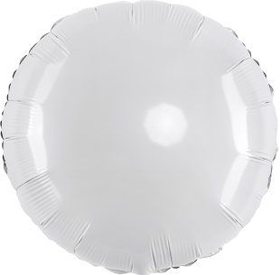 Шар (18''/46 см) Круг, Белый, 1 шт.