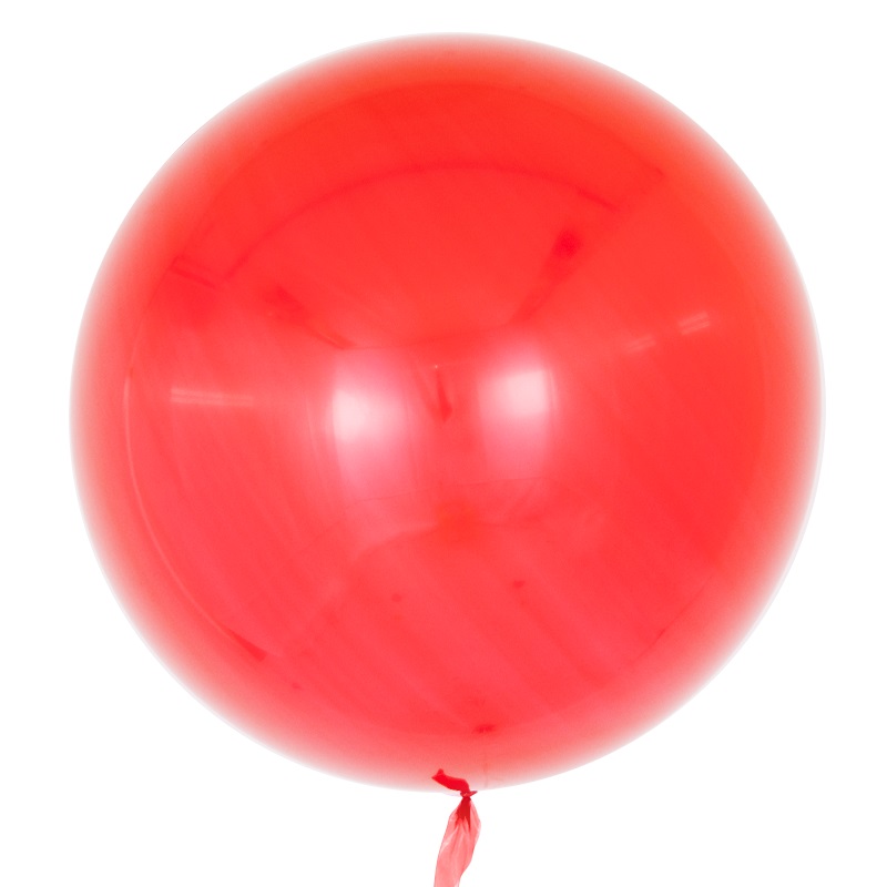 Шар (18''/46 см) Сфера, Deco Bubble, Красный, Глянец, 1 шт.