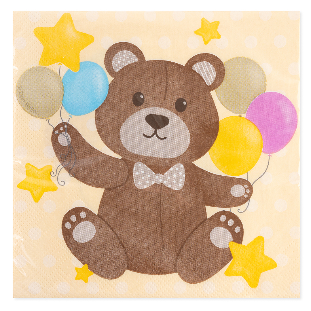 Сервировочные салфетки, Любимый мишка, 33*33 см, 20 шт.