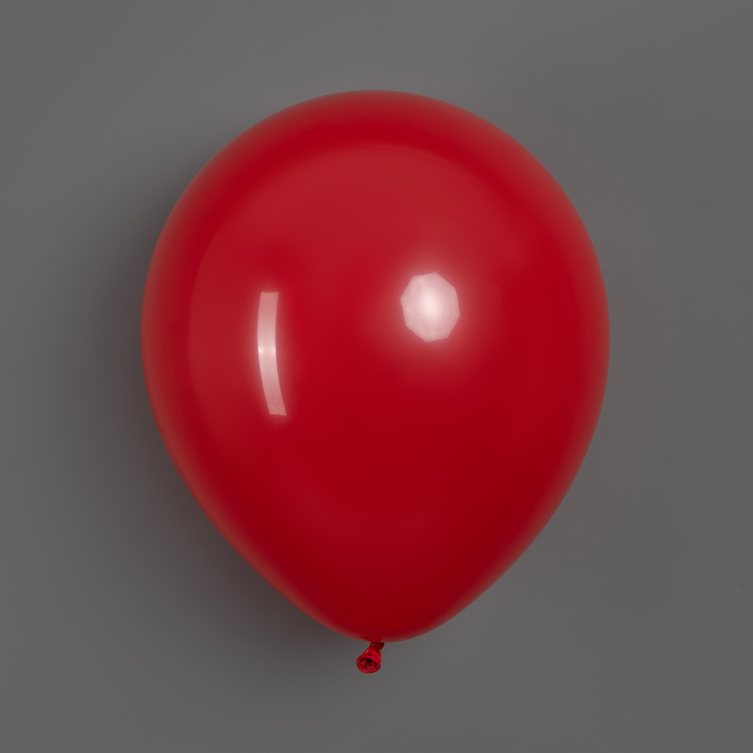 Шар (18''/46 см), Красный, пастель, 10 шт.