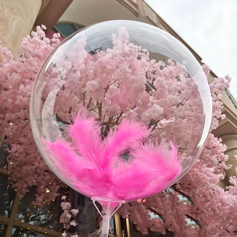 Шар (12''/30 см) Мини-сфера, Deco Bubble (синяя упаковка), Прозрачный, Кристалл, 10 шт. в уп.