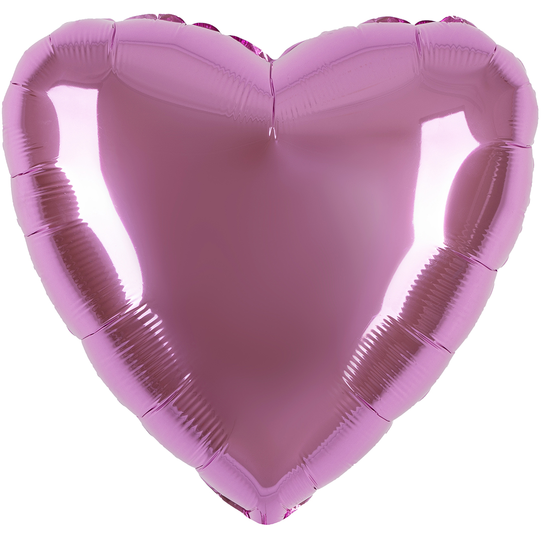 Шар (18''/46 см) Сердце, Светло-розовый, 1 шт.
