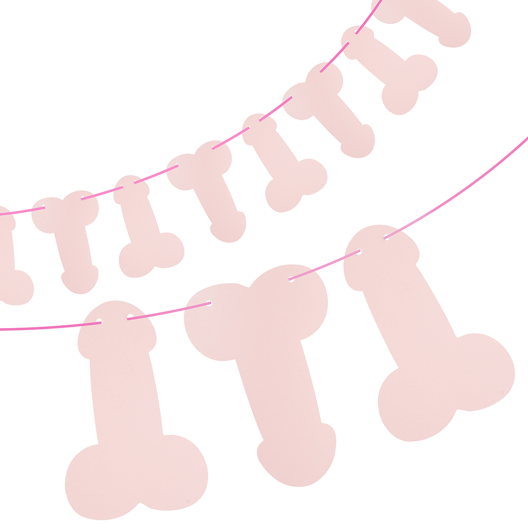 Гирлянда на Девичник, Розовый, 7 шт.*15 см, 1 упак.