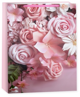 Пакет подарочный, 210гр, Прекрасные цветы, Дизайн №2, 72*50*18 см, 1 шт.