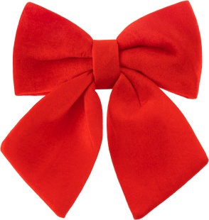 Декоративный бант Нарядный бархат, Красный, 30*34 см, 1 шт. в упак. 