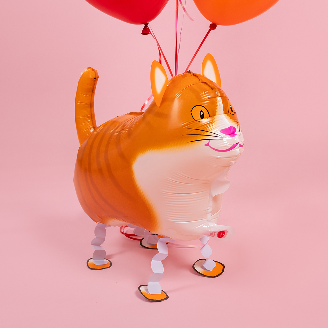 Шар 3D (24''/61 см) Ходячая Фигура, Кот, 1 шт.