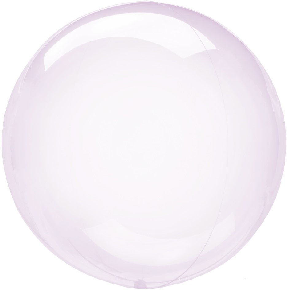 Шар (18''/46 см) Сфера, Deco Bubble, Сиреневый, Кристалл, 1 шт.
