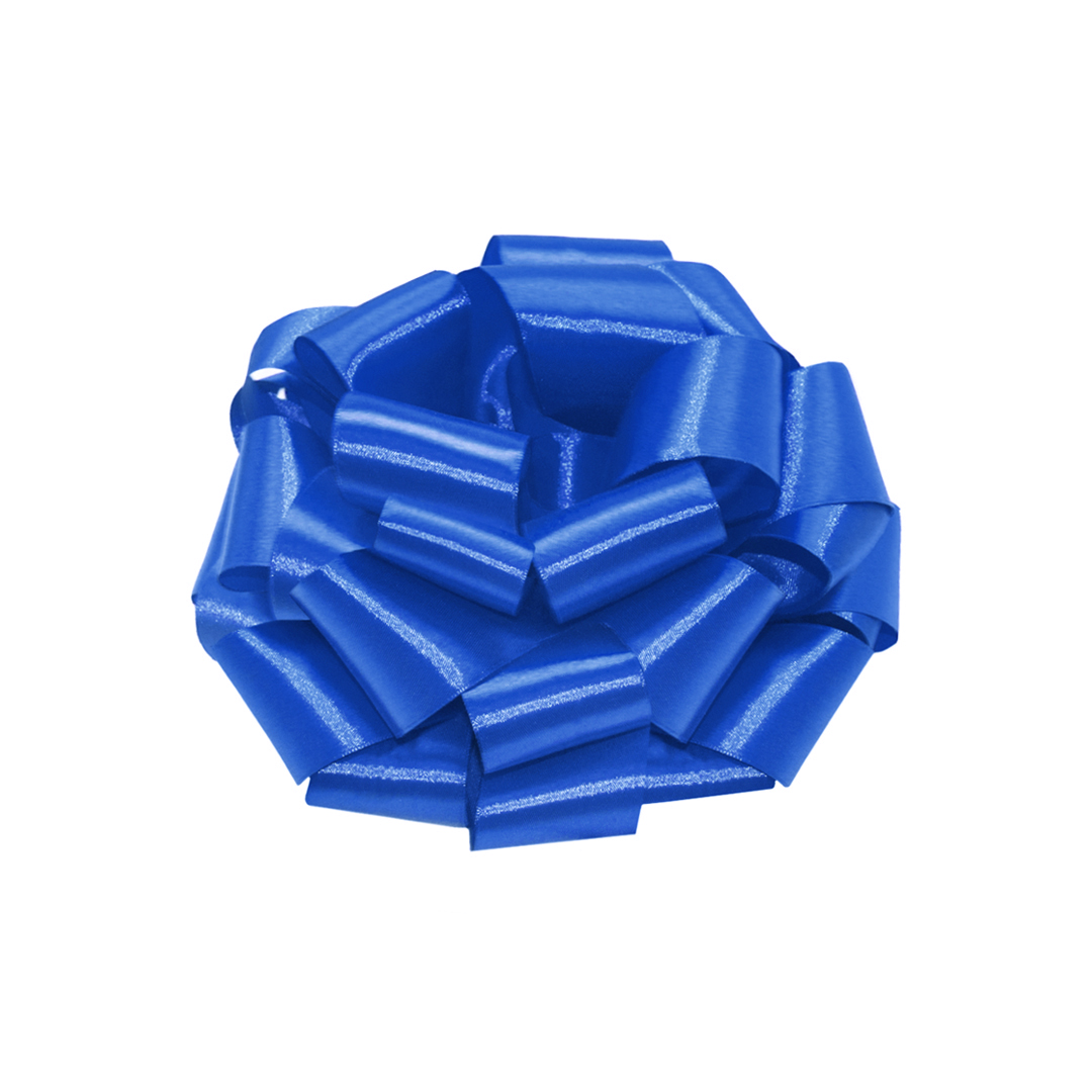 Бант Шар, Атласный, Синий, 13 см, 1 шт. в упак. 