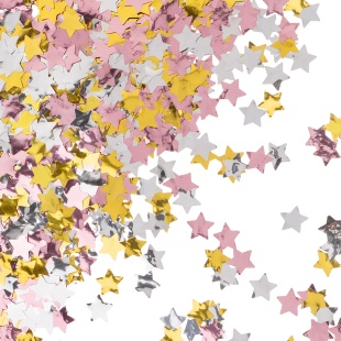 Конфетти фольга Звезда, Ассорти Делюкс, Металлик, 1,5 см, 50 г.