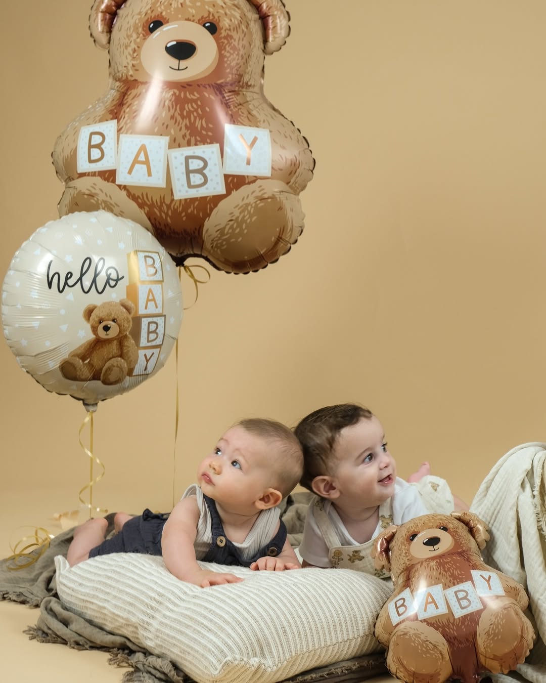 Шар (18''/46 см) Круг, Плюшевый мишка для малыша, 1 шт.