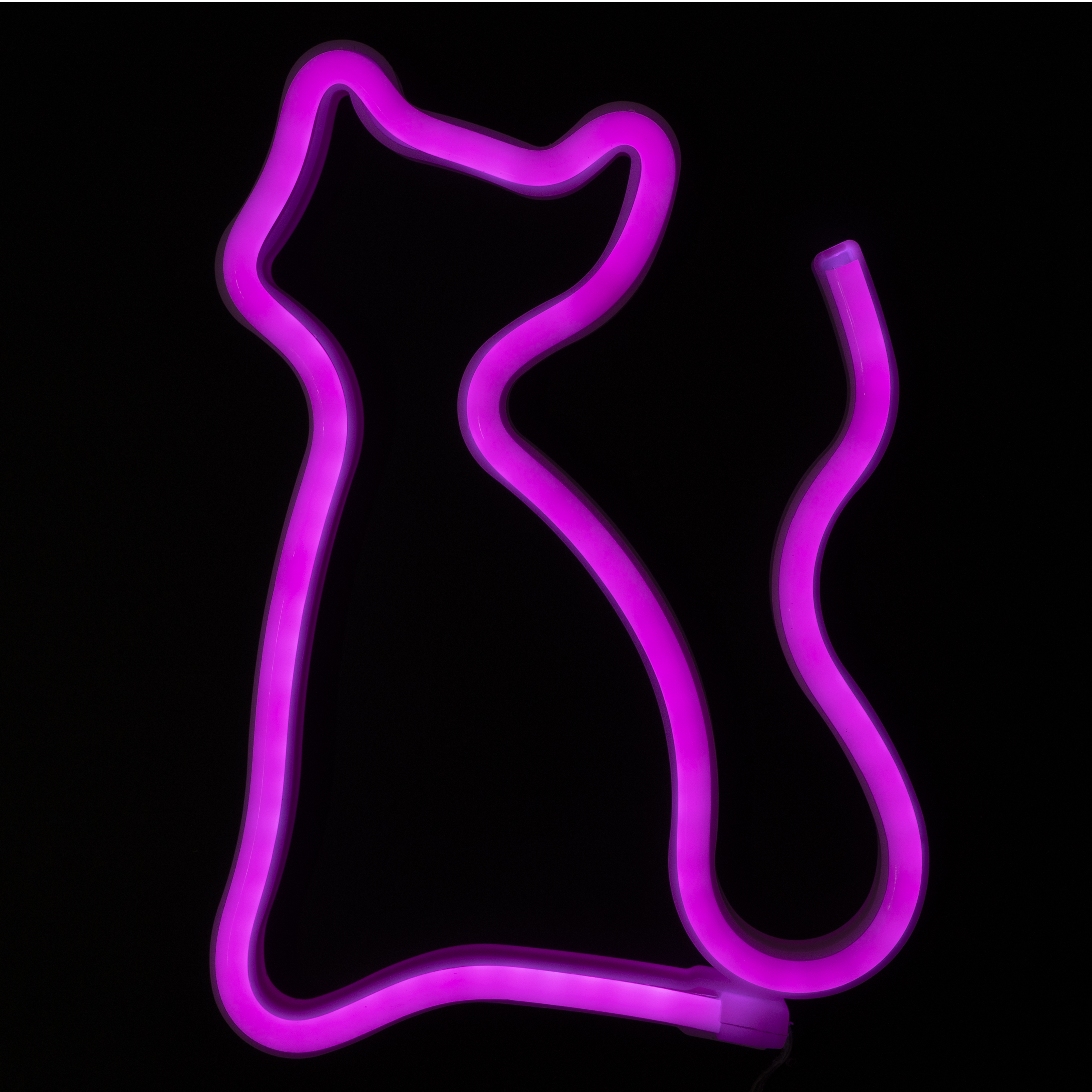 Световая фигура Котик, 17*23,5 см. Розовый, 1 шт.