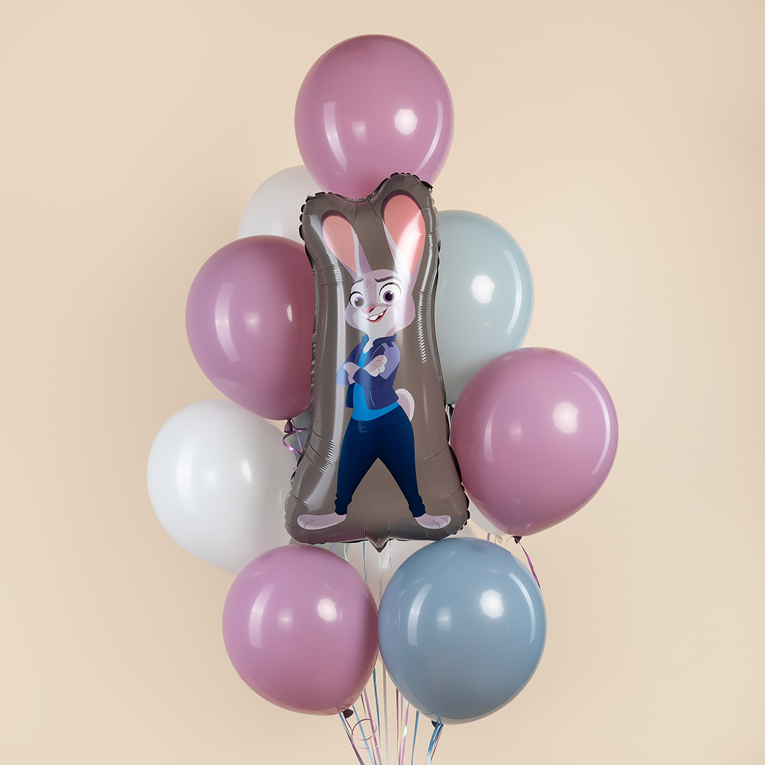 Шар (30''/76 см) Фигура, Зайка Полицейский, 1 шт.