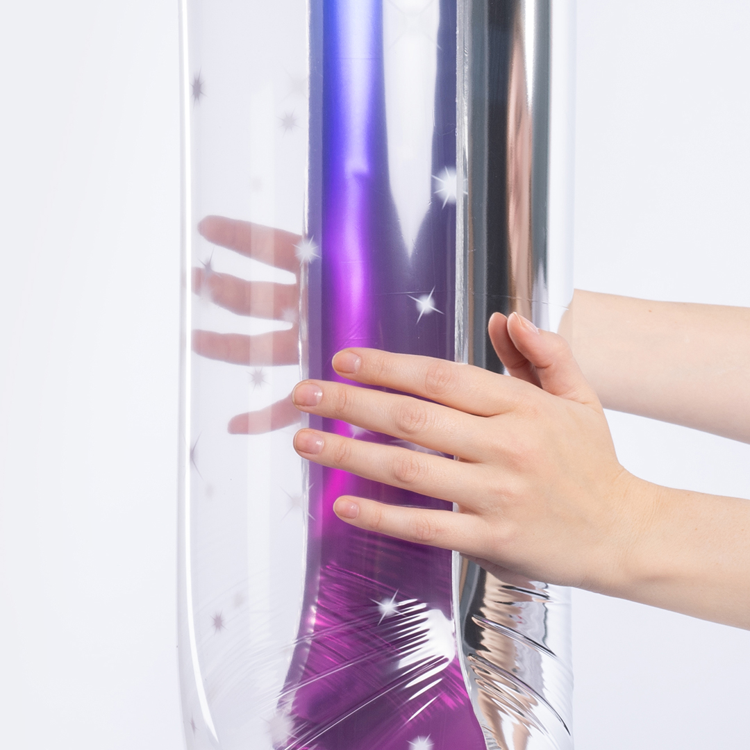 Шар (34''/86 см) Цифра, 0 Сияющий космос, Сиреневый, Градиент, 1 шт. в уп.