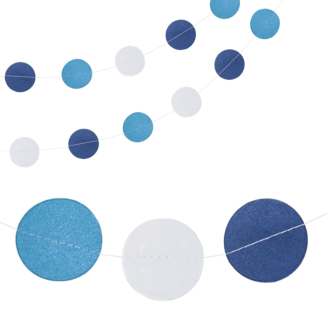 Гирлянда-подвеска Круг, Голубой микс, Перламутр, 250 см, 1 упак.