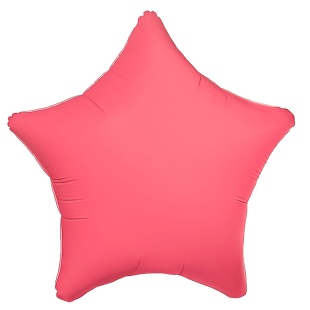 Шар (18''/46 см) Звезда, Розовый, Неон, 1 шт.