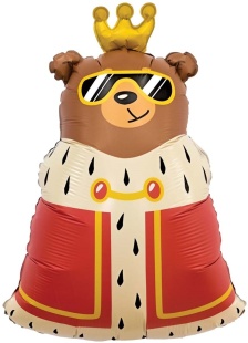 Шар (13''/33 см) Мини-фигура, Король дня, 5 шт. в уп.