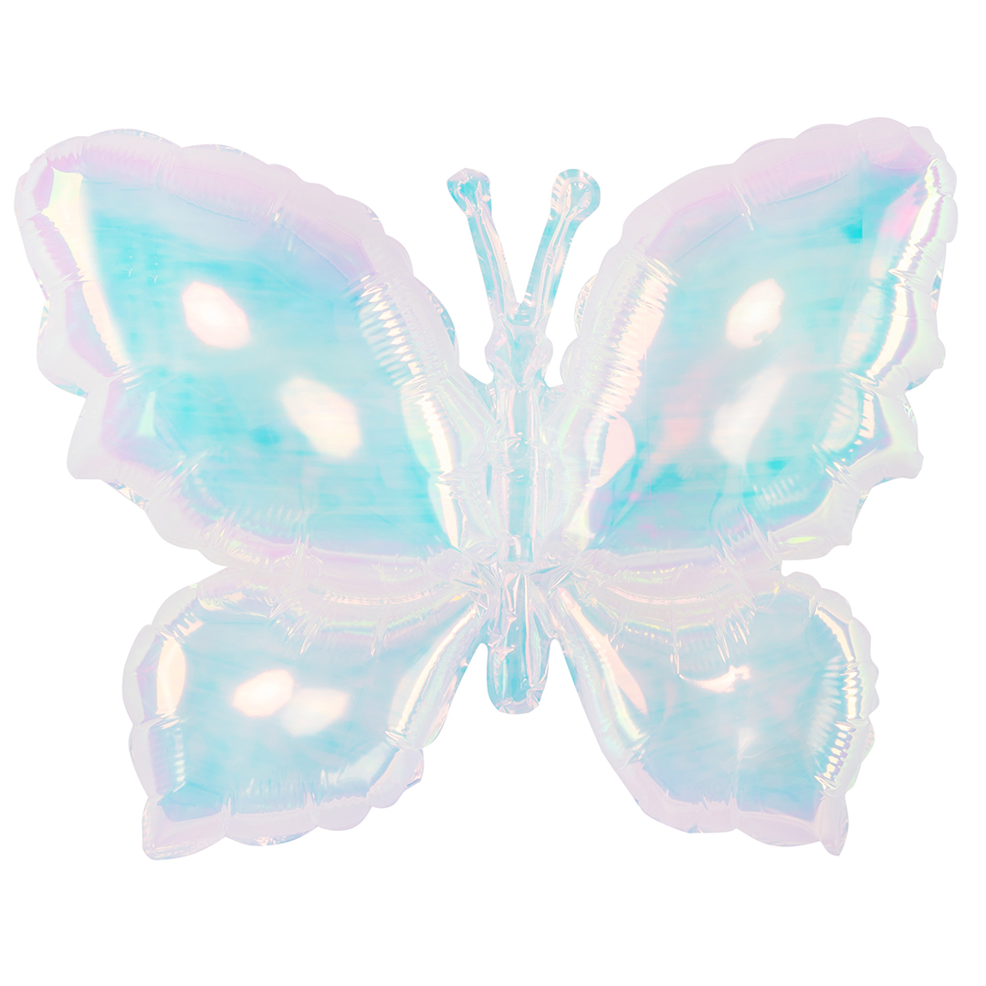 Шар (26''/66 см) Фигура, Бабочка (надув воздухом), Прозрачный, Хамелеон, 1 шт. в уп.
