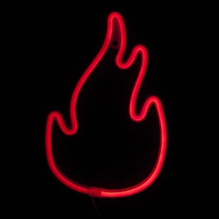 Световая фигура Пламя, 18,7*28,5 см. Красный, 1 шт.