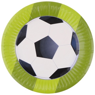 Тарелки (7''/18 см) Футбол, 6 шт.