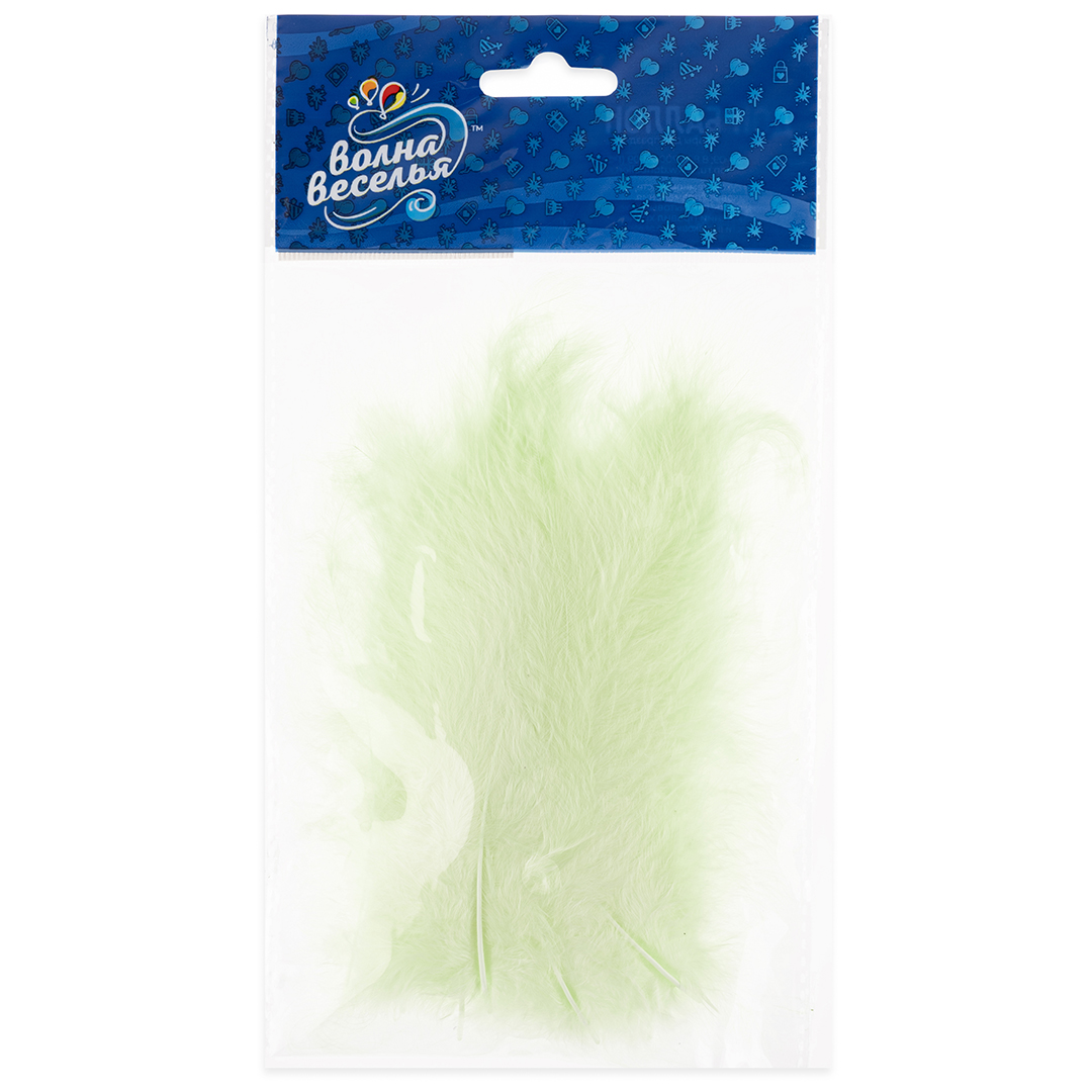 Перья, Премиум, Мятный, 12-15 см, 30 шт.