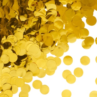 Конфетти фольга Круг, Золото, Металлик, 2 см, 50 г.