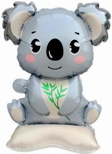 Шар 3D (23''/58 см) Фигура на подставке, Коала, 1 шт.