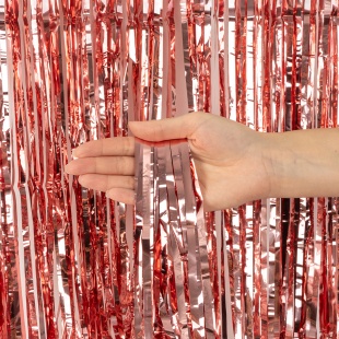 Занавес Дождик Розовое Золото, Металлик, 100*200 см, 1 шт.