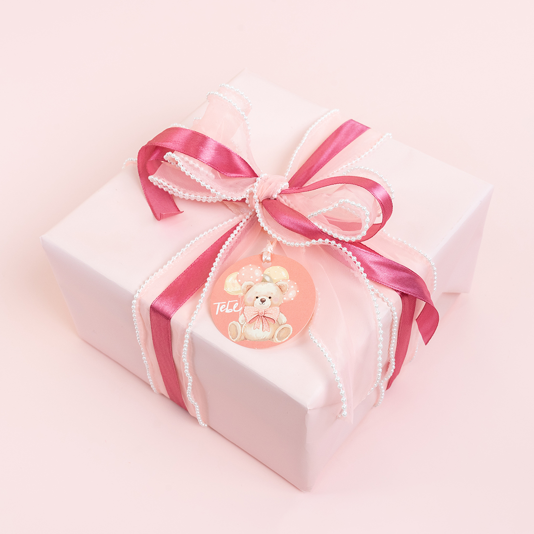 Бирки для подарков, Круг, Тебе (милый мишка), 5,4 см, 20 шт.