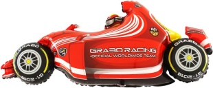 Шар (49''/124 см) Фигура, Гоночный автомобиль, Красный, 1 шт.