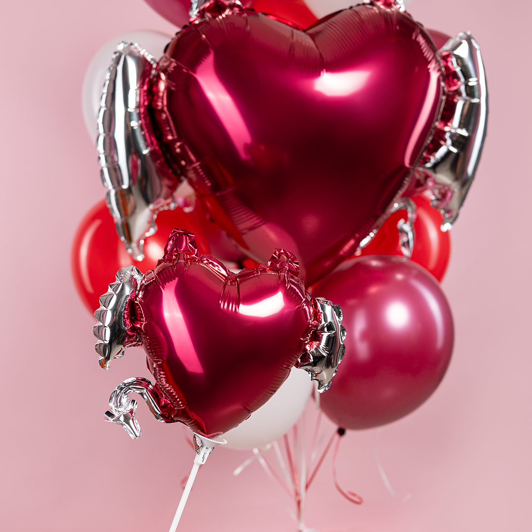 Шар (12''/30 см) Мини-сердце, Тихий омут, 1 шт.