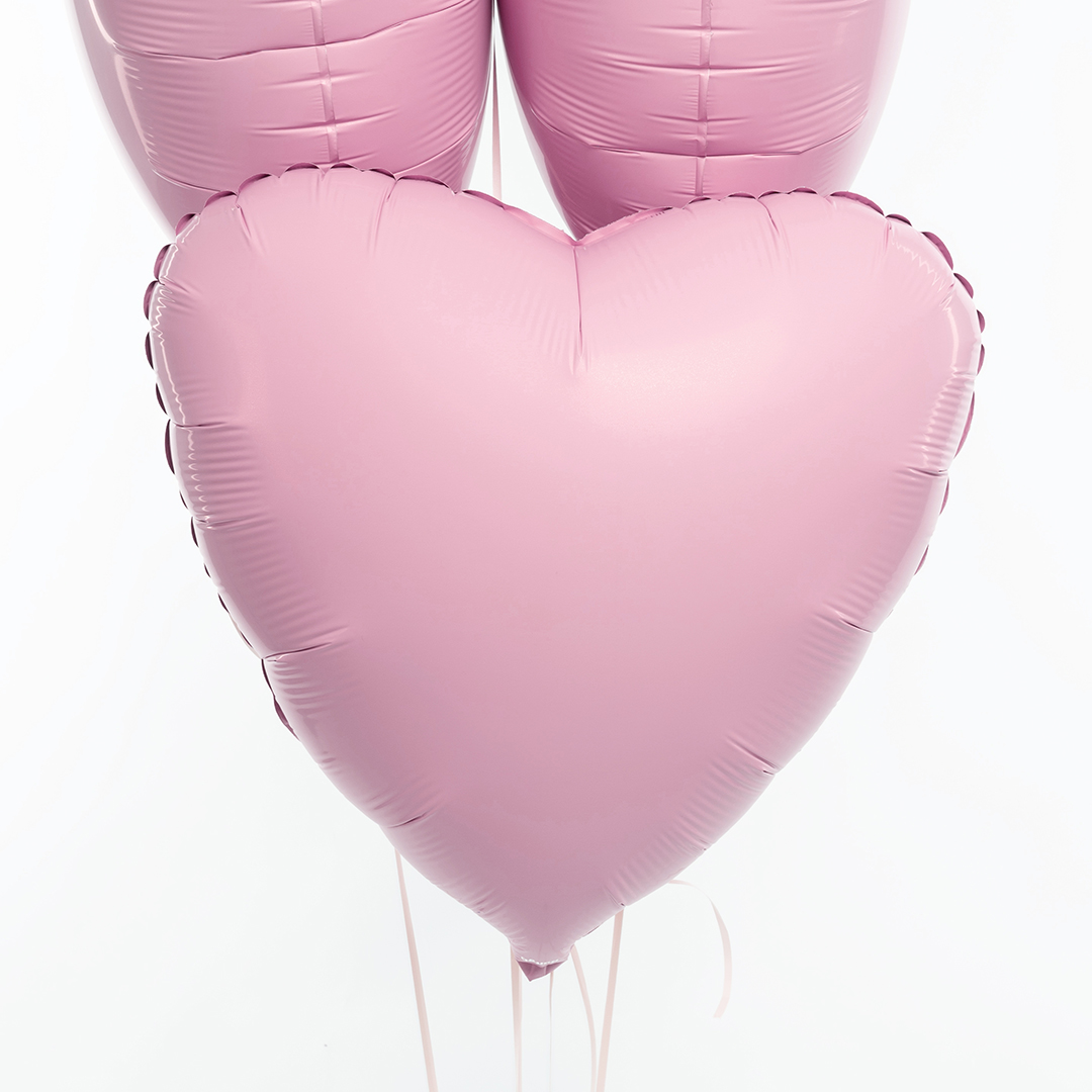 Шар (19''/48 см) Сердце, Мистик, Фламинго, Сатин, 1 шт.
