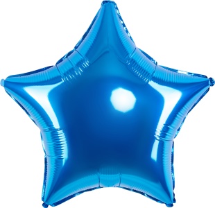 Шар (4''/10 см) Микро-звезда, Синий, 1 шт.