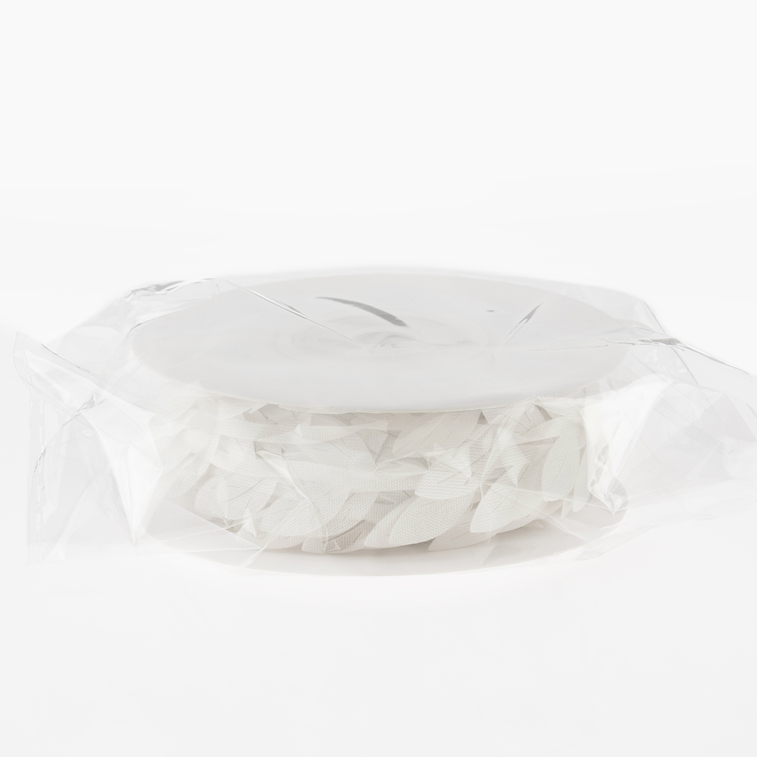 Лента декоративная (2,5 см*10,97 м) Изящные листья, Кремовый, 1 шт.