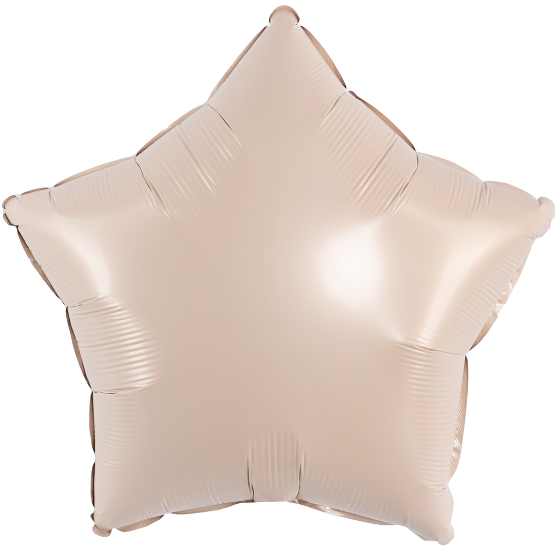 Шар (18''/46 см) Звезда, Карамель, Сатин, 1 шт.