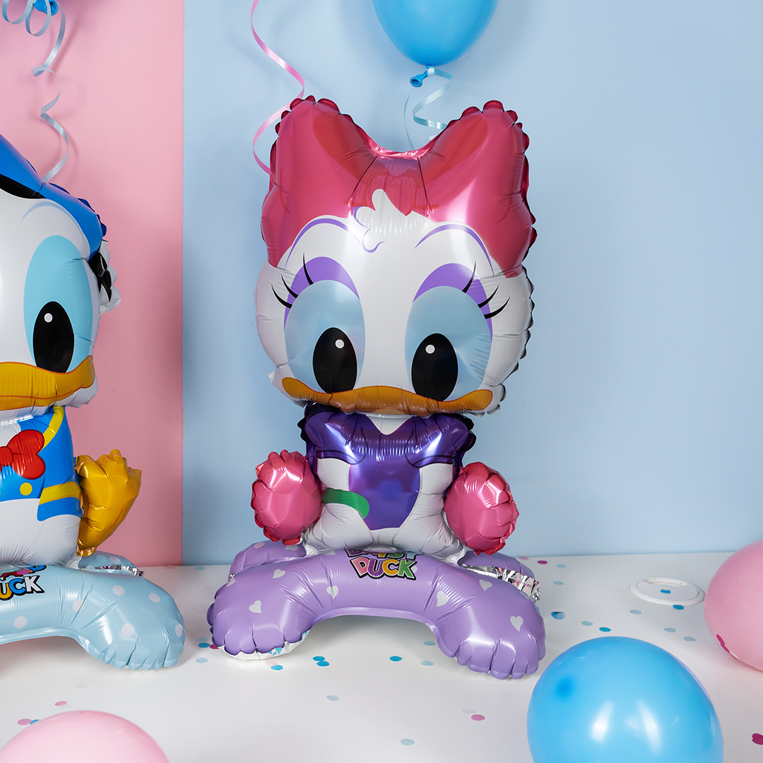 Шар 3D (24''/61 см) Фигура на подставке, Утенок Дейзи, 1 шт. в уп.